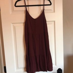 Tiered button front sundress